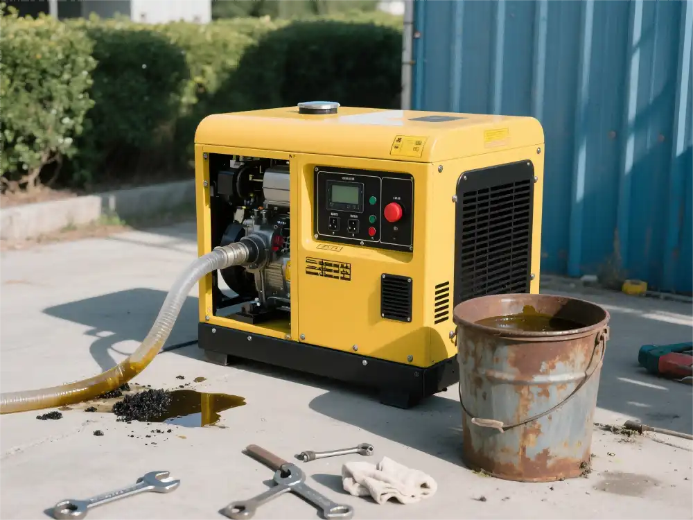 What should I do if the fuel used in a diesel generator contains impurities?